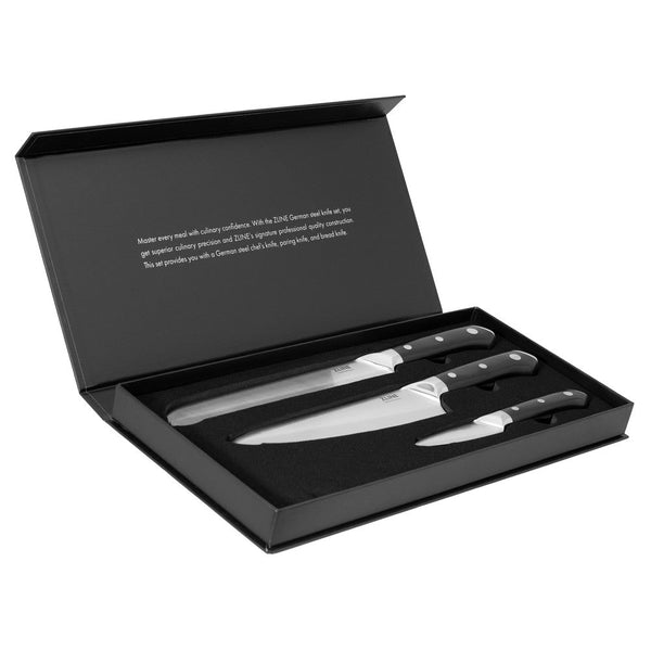 ZLINE 3-Piece Professional German Steel Kitchen Knife Set (KSETT-GS-3) in gift case.