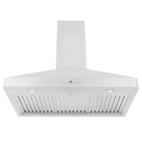 ZLINE Convertible Vent Wall Mount Range Hood in Stainless Steel (KF2) front, under.